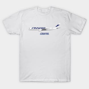 Illustration of Finnair Airbus A350 T-Shirt